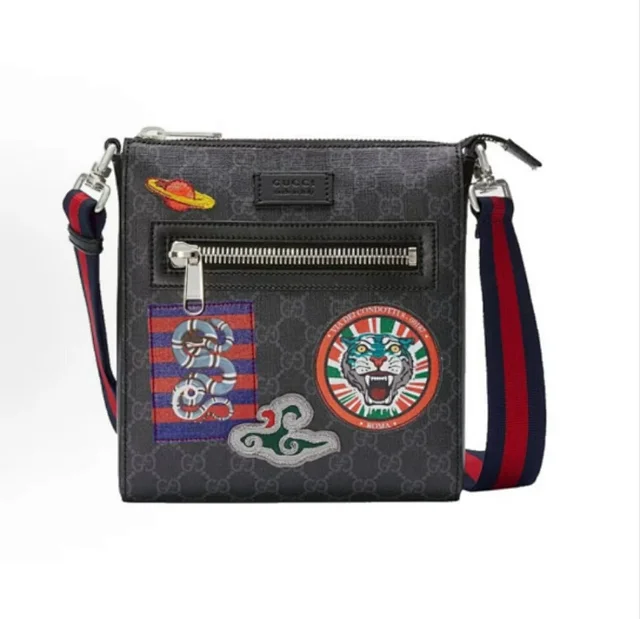 Gucci GG Supreme Black Messenger Bag Shoulder Bag