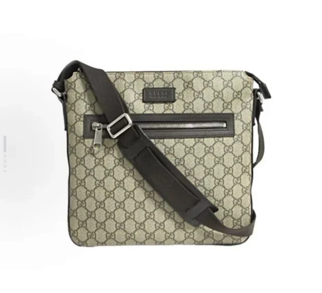 Gucci GG Supreme Black Messenger Bag Shoulder Bag